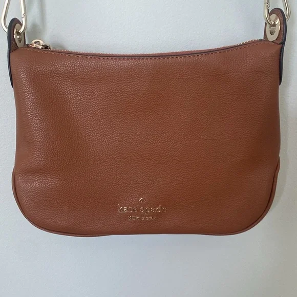 Kate Spade Tan Crossbody Bag with Striped Strap - Picture 3 of 15